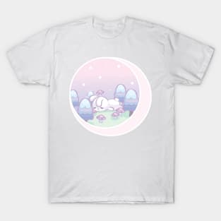 Cute Bunny Sleeping in a Forest T-Shirt